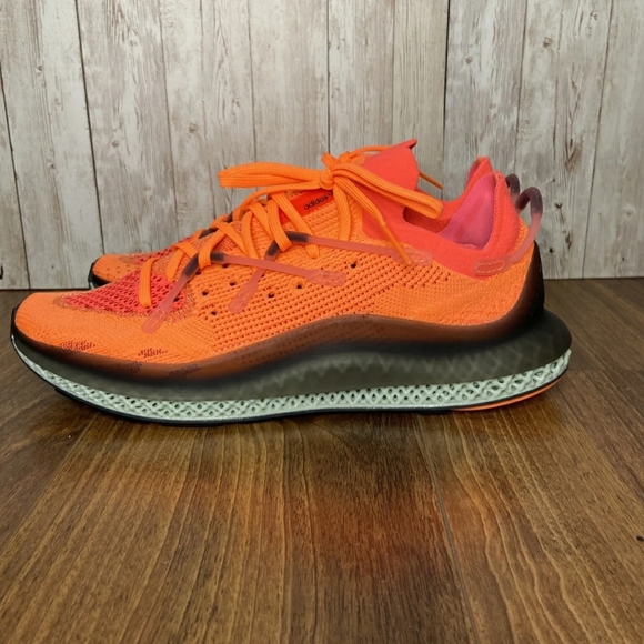 Adidas 4D Fusio Prime knit Orange Red Shoes - Picture 2 of 4